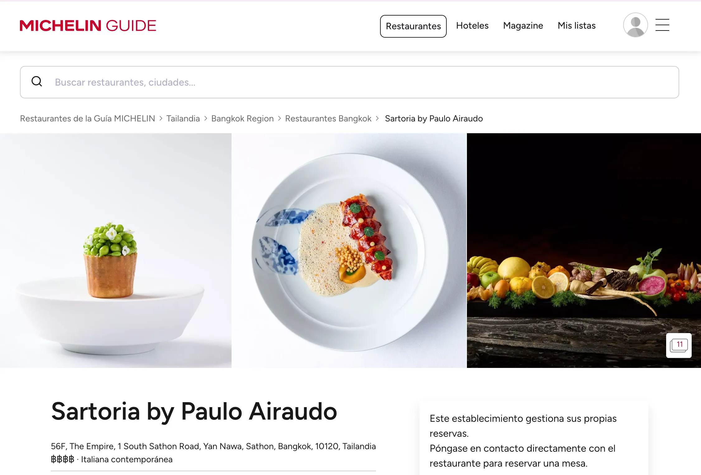 Sartoria by Paulo Airaudo Joins the MICHELIN Guide Thailand 2026
